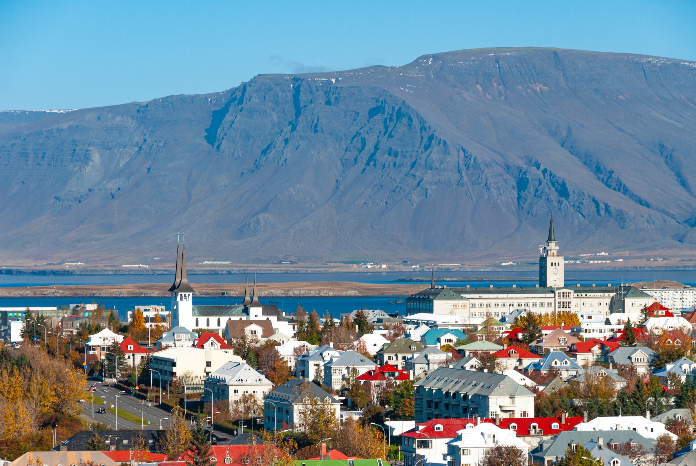 Stadtansicht von Reykjavík